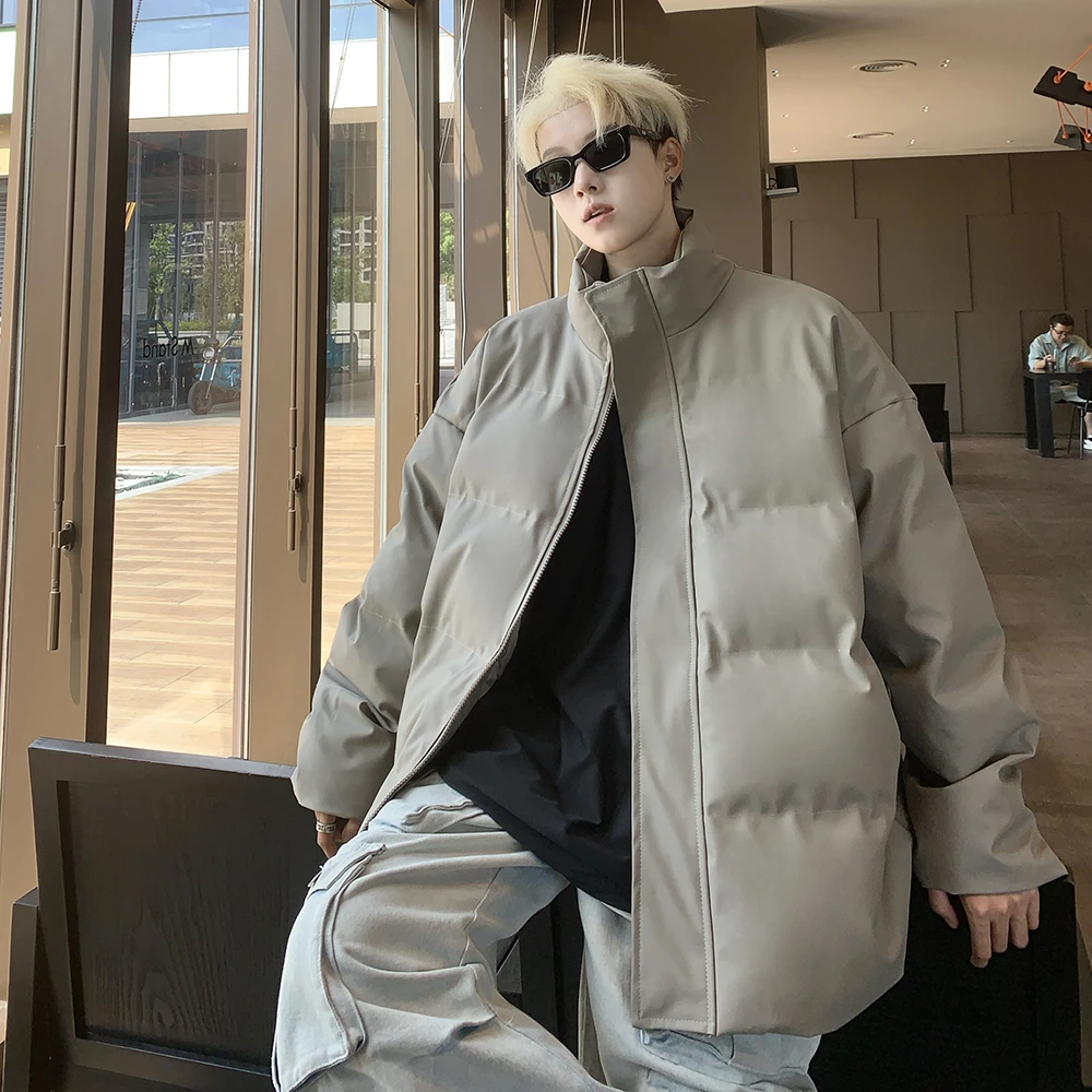 冬季情侣高品质PU皮衣三防保暖休闲加厚立领面包服男女棉服MY1806