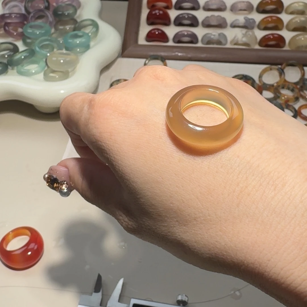 玛瑙/玉髓未镶嵌戒指