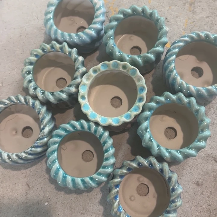 瑕疵开波浮力炸半手工花盆浮力