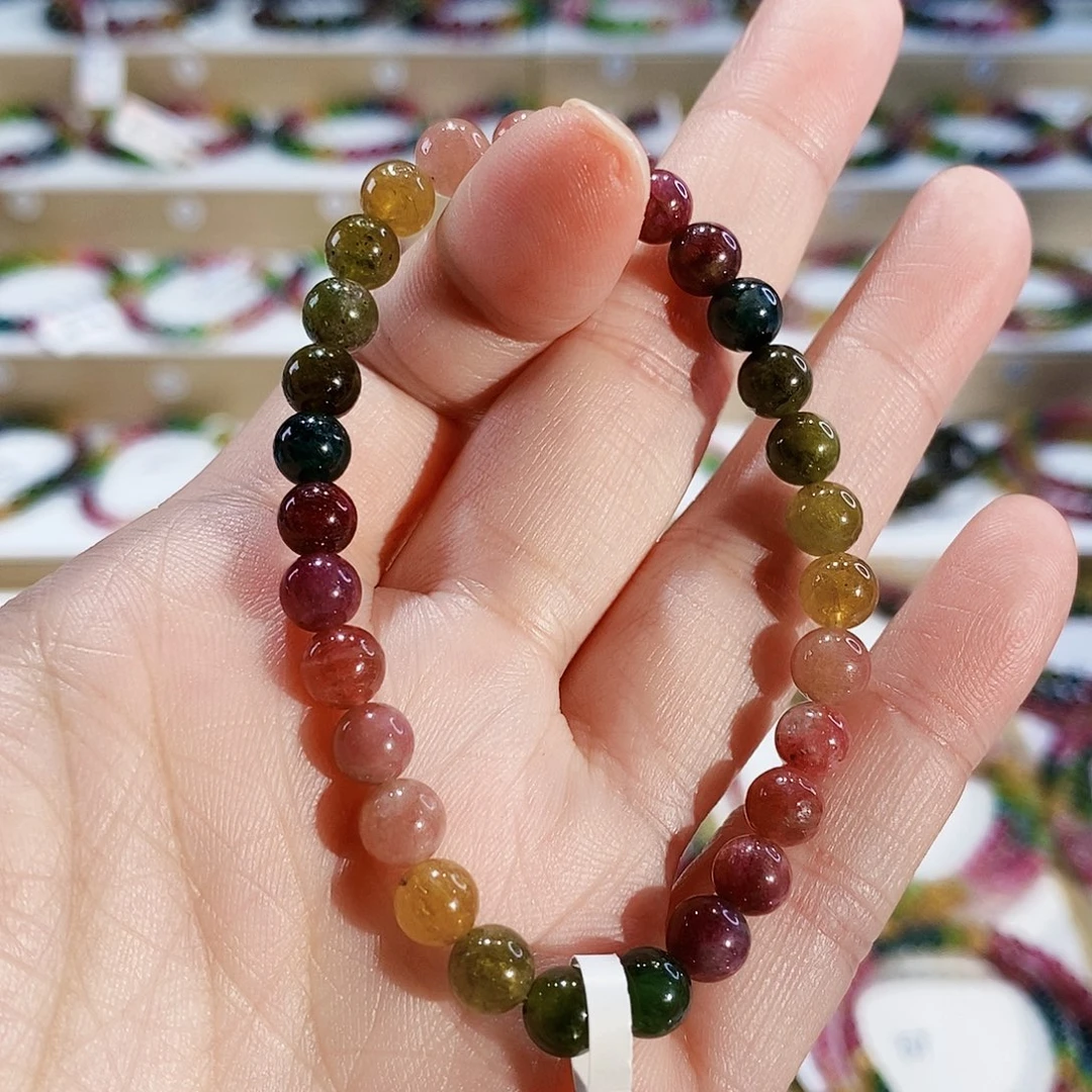 碧玺手链未镶嵌G2492素圈颜色微差