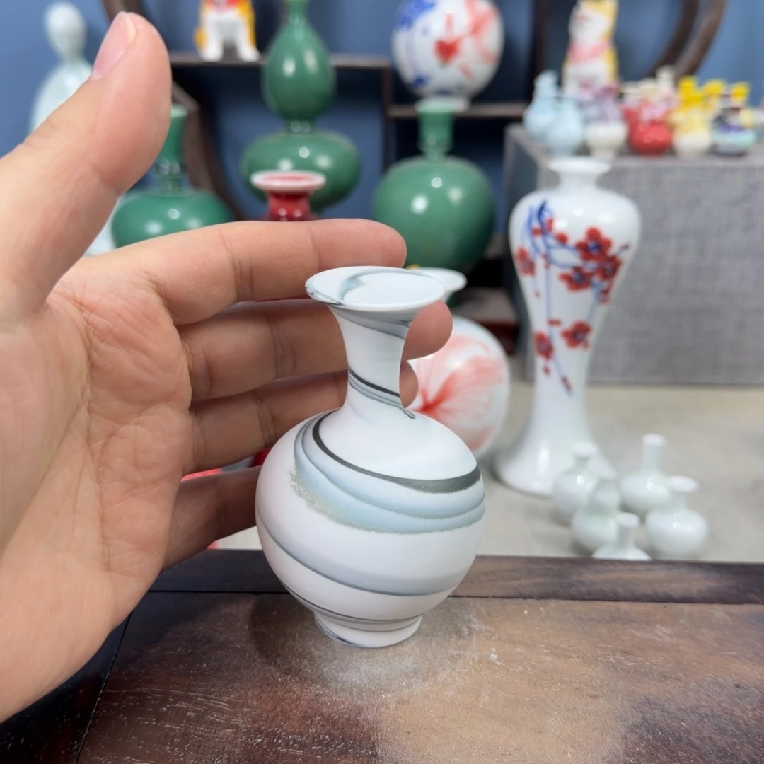 陶瓷手工小花器摆件