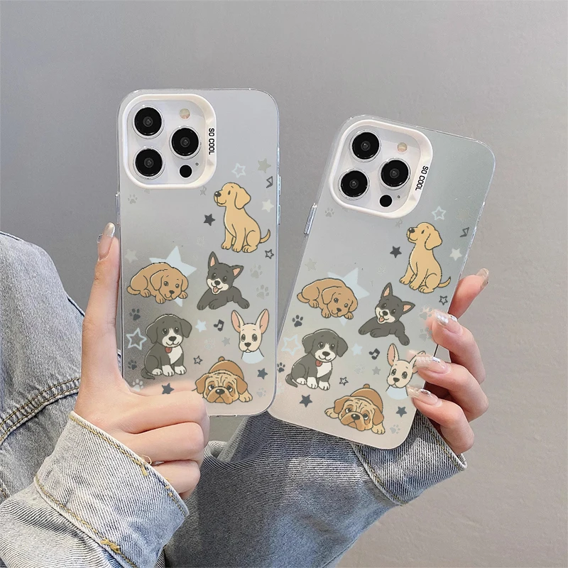满屏狗狗适用苹果17/华为mate70/小米15/oppo/vivo防摔网红手机壳