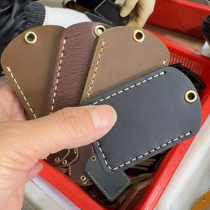 154头层牛皮门禁卡套四个