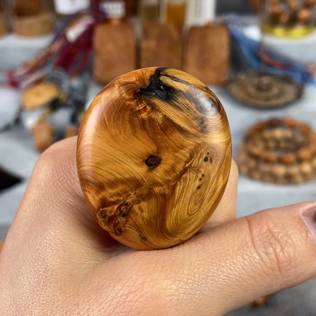 柏木（崖柏）手串/手链北太行高崖骨料天眼闪电手把件