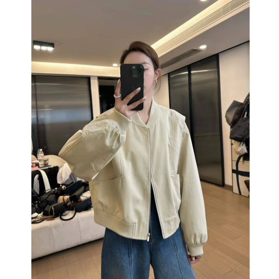 小静静一会【拉链棒球夹克】2025春款休闲棒球领外套  2502C337