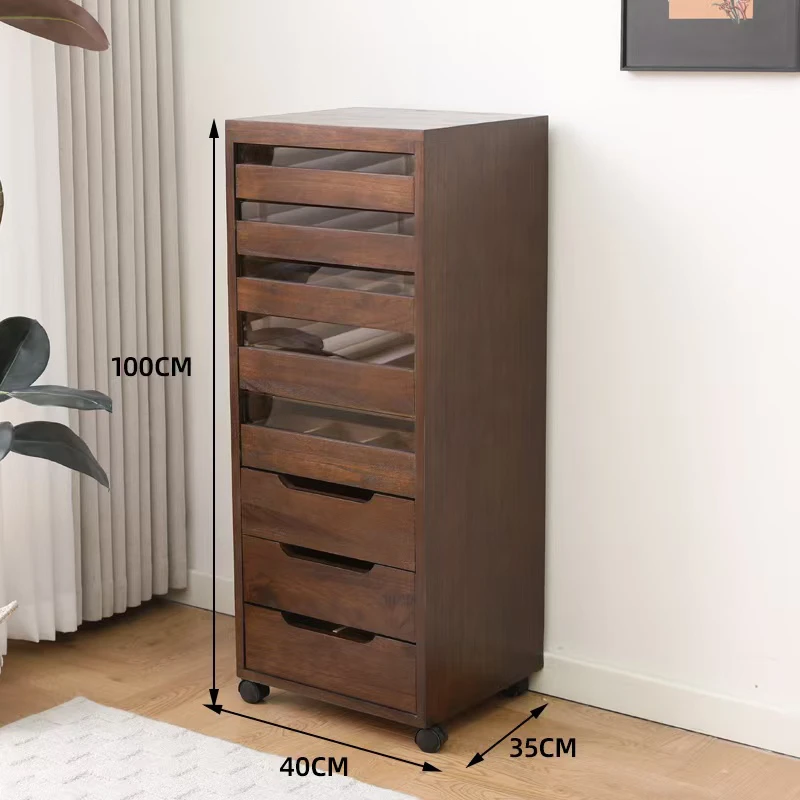 实木牙科柜茶水置物架储物茶具柜落地手串文玩收纳柜首饰置物柜