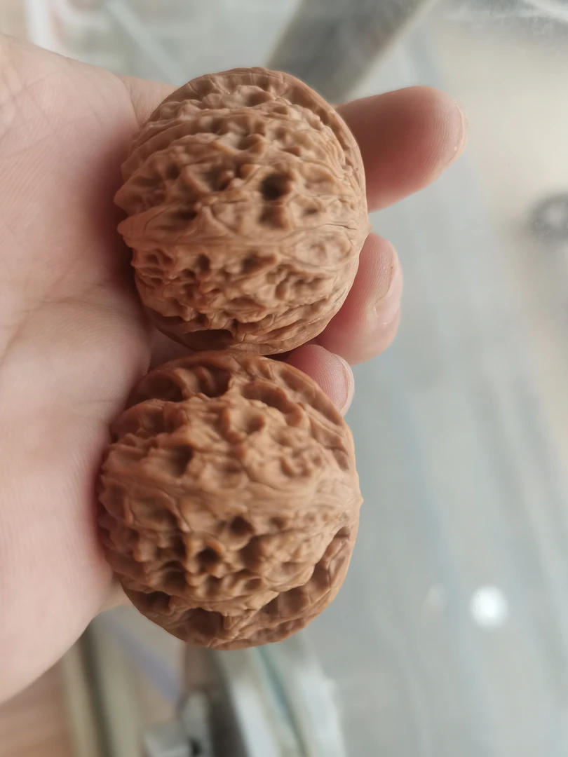 49号精修白茬磨盘狮子头核桃，尺寸跟着直播走