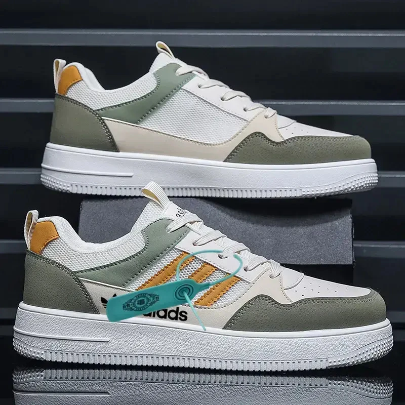 品牌断码时尚男鞋2025冬季新款皮面透气休闲鞋运动鞋男小白板鞋