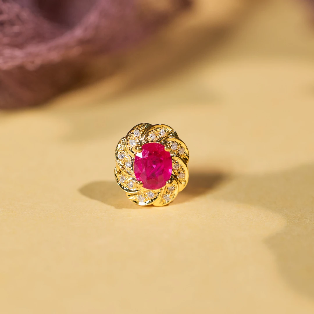 玉峰珠宝【安娜】红宝石吊坠18K金【U9527】多样性发一