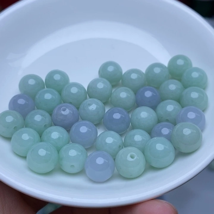 翡翠未镶嵌手链卡10冰紫绿10个（手链拍两单）