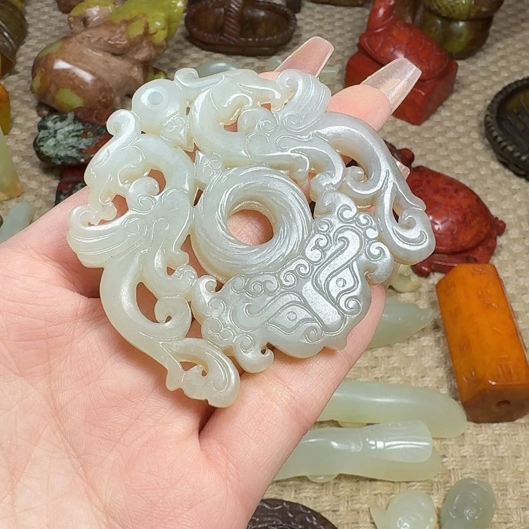 白玉菩提吊坠挂件