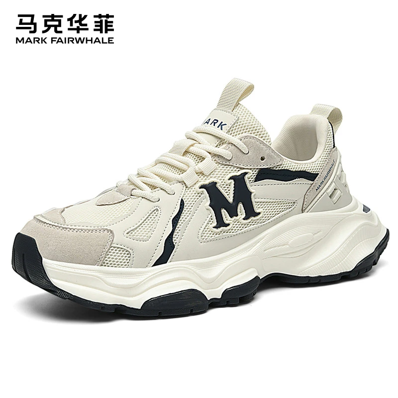 马克华菲女鞋春夏上新款休闲轻便跑步运动潮鞋低帮情侣款老爹鞋女