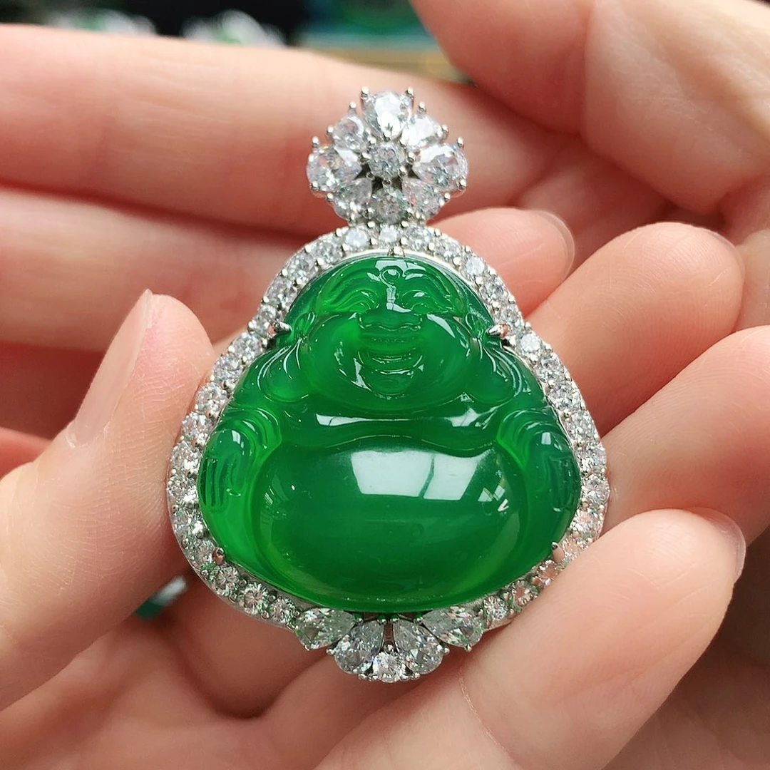 玛瑙/玉髓吊坠银S925镶嵌