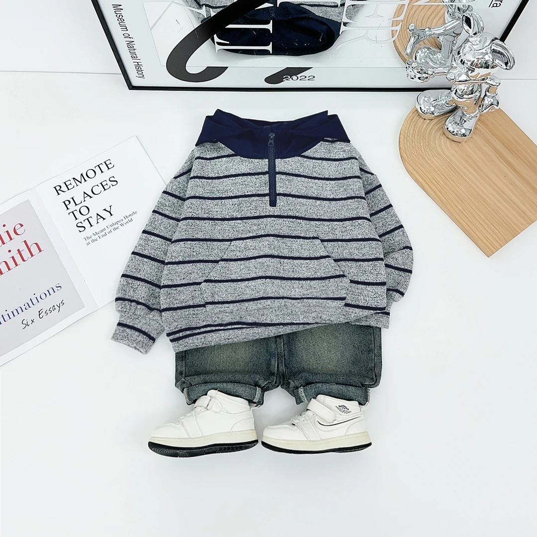 儿童卫衣连帽2025新款秋装男童秋冬上衣洋气 HZ25848