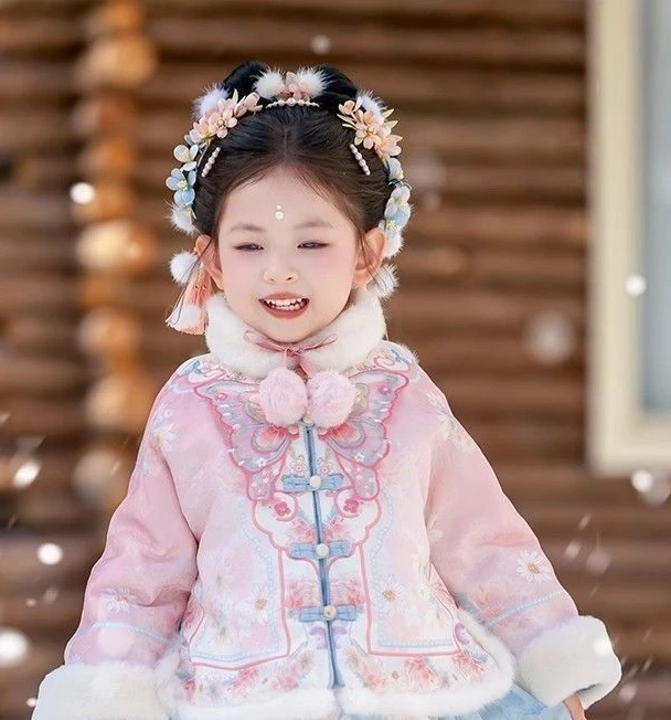 儿童古风配饰单围脖没有直播间毛球大