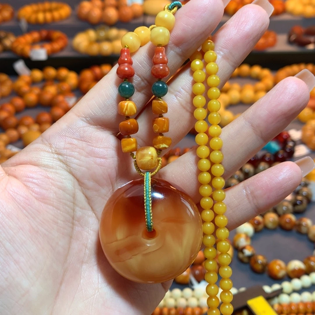 【闪购商品】蜜蜡吊坠(赠链)未镶嵌蜜蜡吊坠