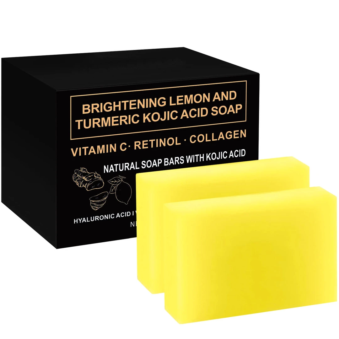 姜黄皂柠檬曲酸皂肥皂全身清洁肥皂亮肤皂外贸 手工皂