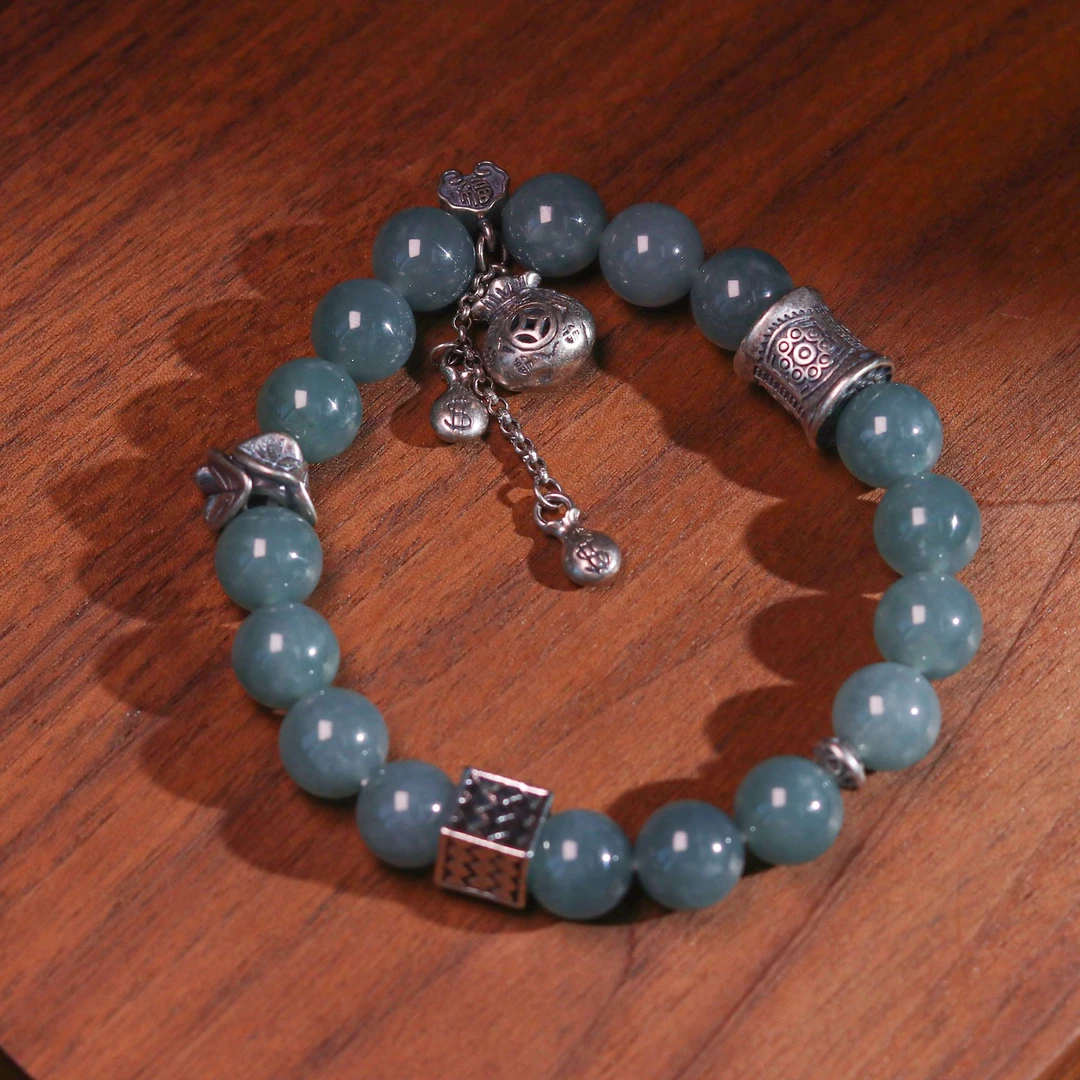 蓝水翡翠手链 FN50 多样性发颜色微差 发货件数一