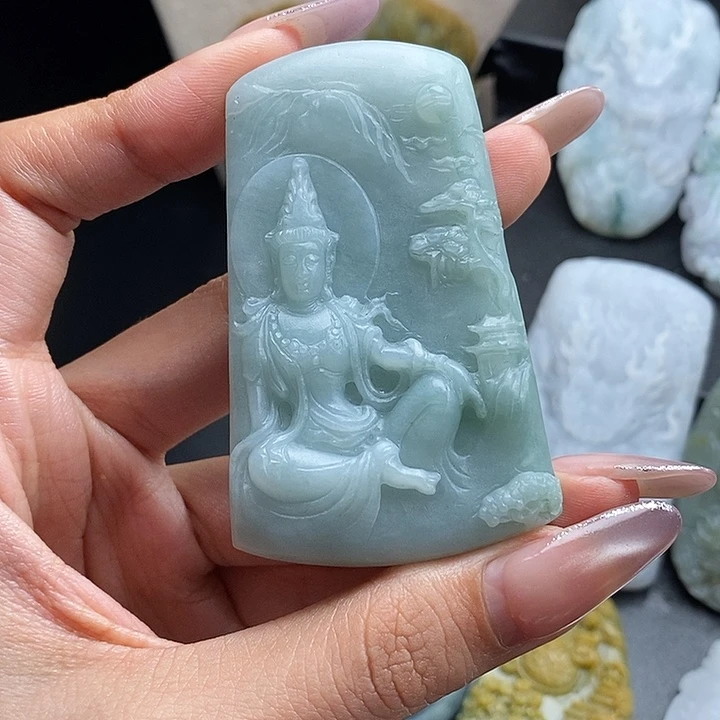 定制翡翠未镶嵌观音