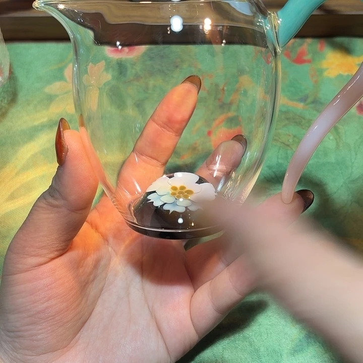 玻璃茶器依然双生莲