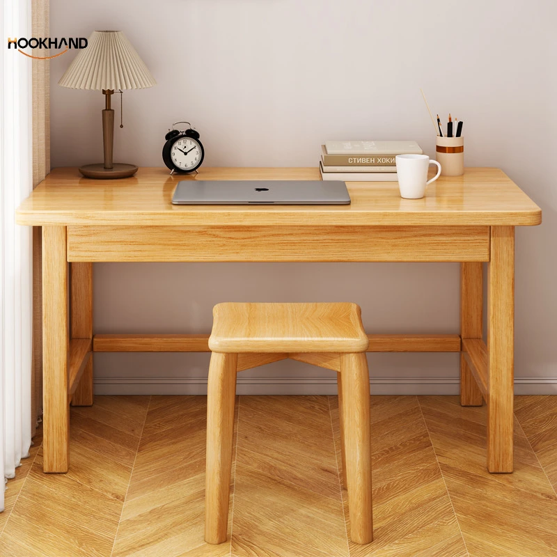 实木书桌电脑桌台式学生家用学习写字桌卧室简约办公桌工作台桌子