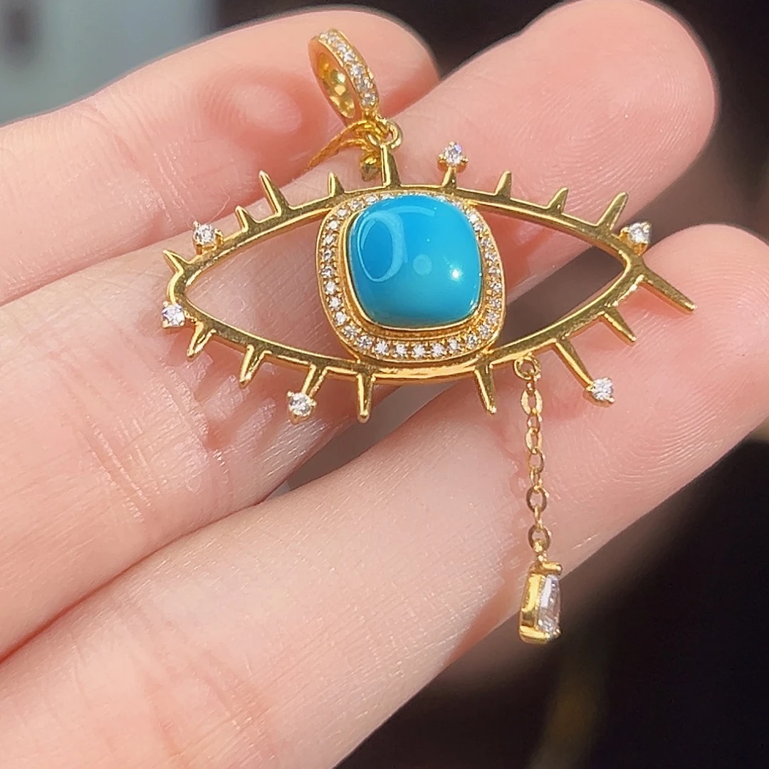 绿松石18K金镶嵌珠宝奇石