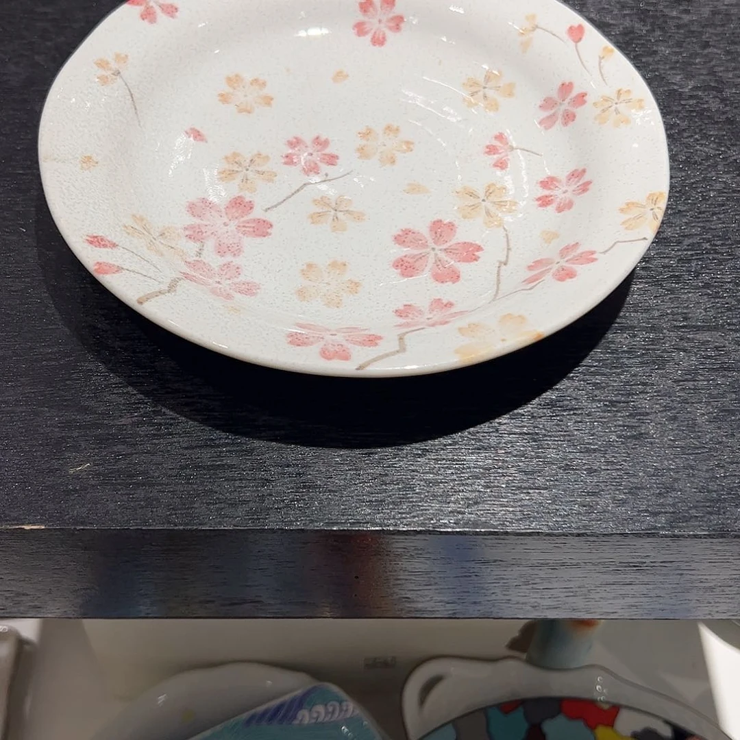 c****陶花花花花盘子一个