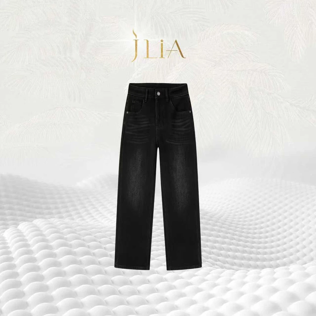 【奈斯专属】1079四面弹-赫本系列- 黑灰色-法兰绒九分烟管裤