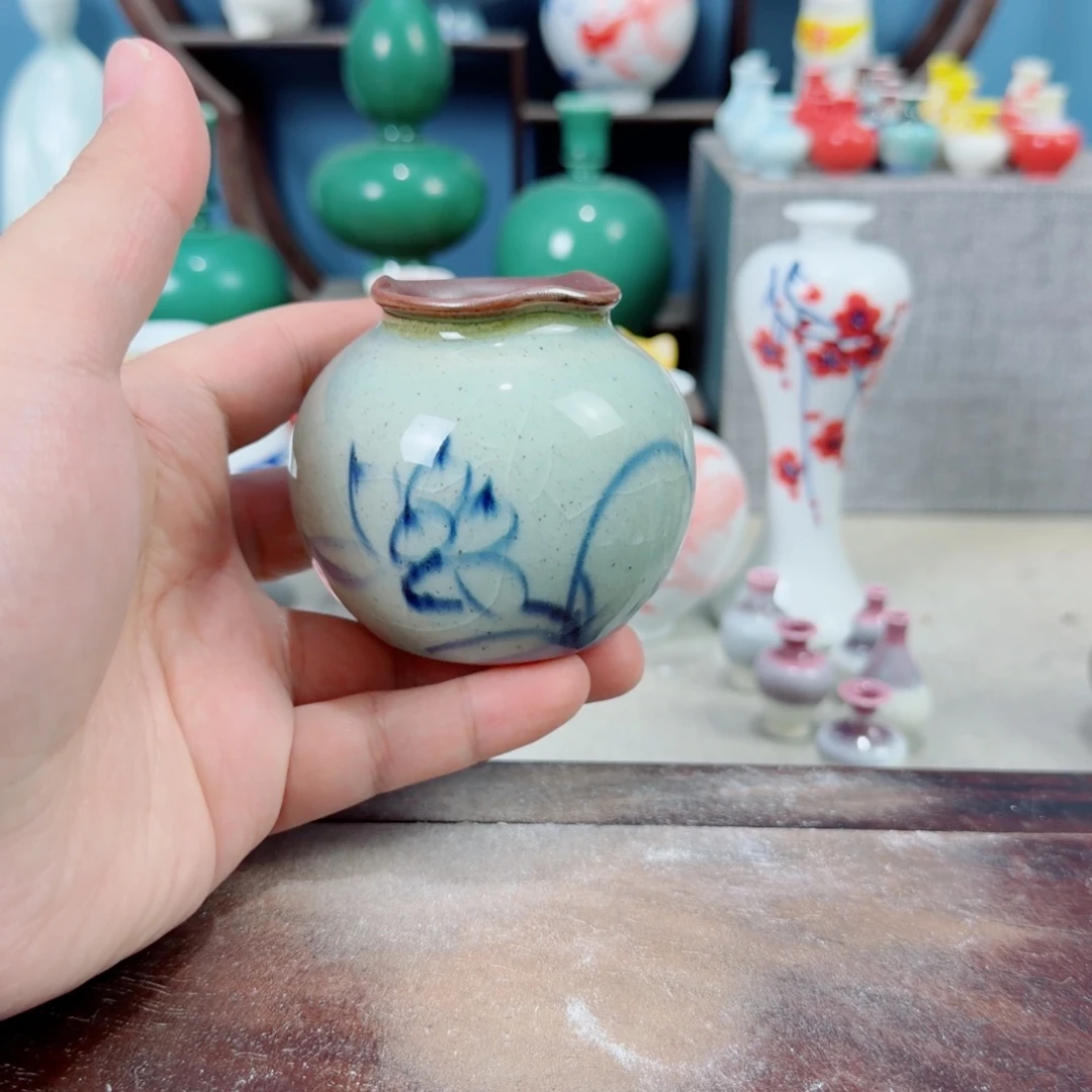 陶瓷手工小花器摆件