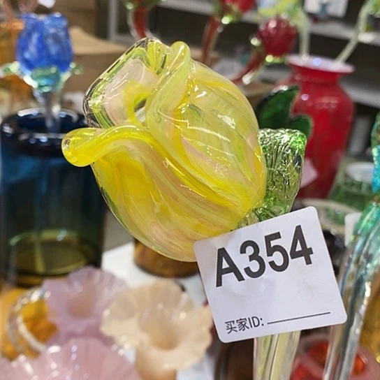 琉璃玫瑰花高45公分8厘米