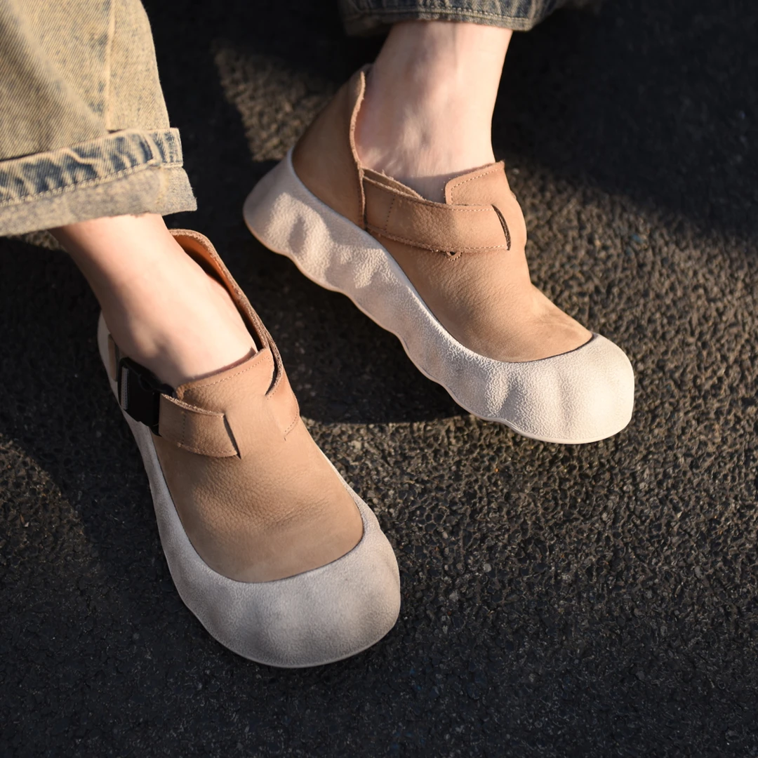 Artmu阿木复古厚底博肯鞋女真皮深口单鞋休闲脏脏鞋春新款9658-1