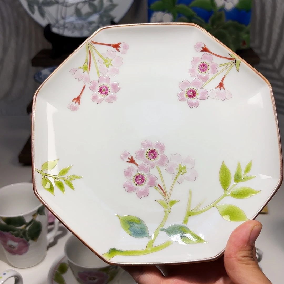 手作川田稔  孤品手绘  盘18.5cm