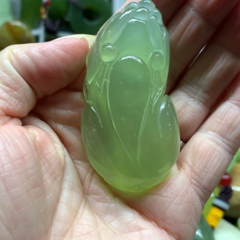 蛇纹石玉未镶嵌手把件
