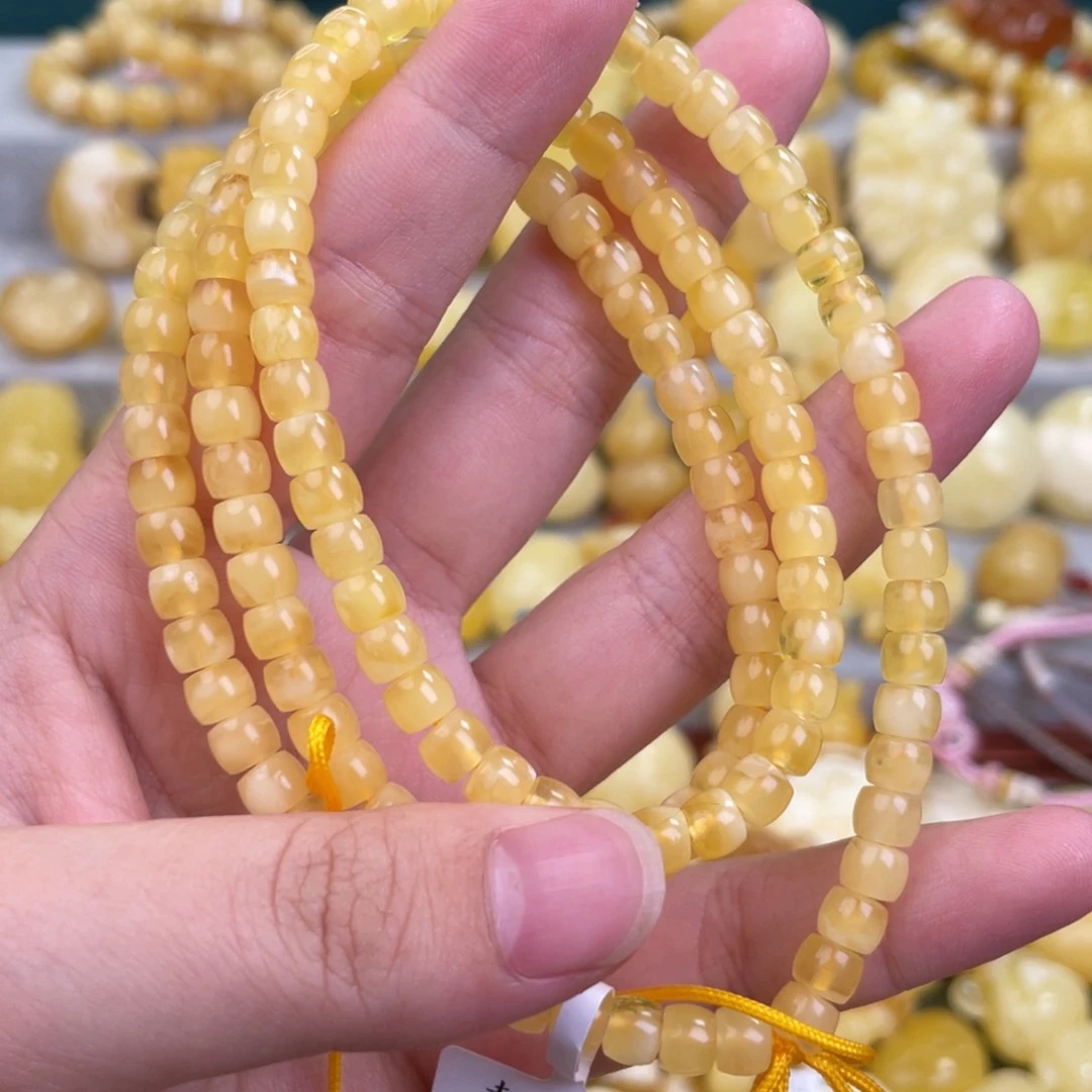 未镶嵌蜜蜡手串蜜蜡