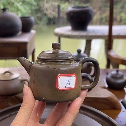 晓***前戬谷龙窑坭兴陶柴烧杯78