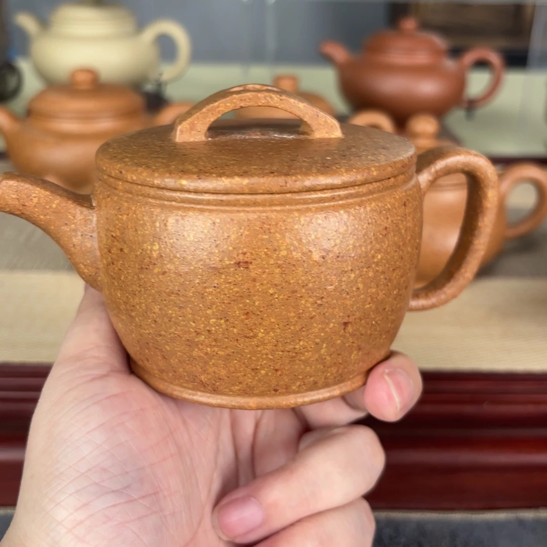 紫砂茶壶梨皮黄段汉瓦240
