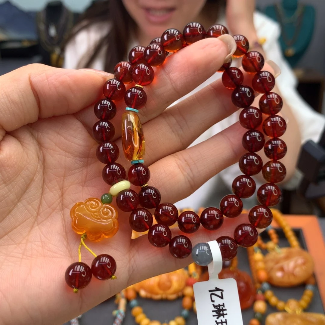 未镶嵌血珀手串天然