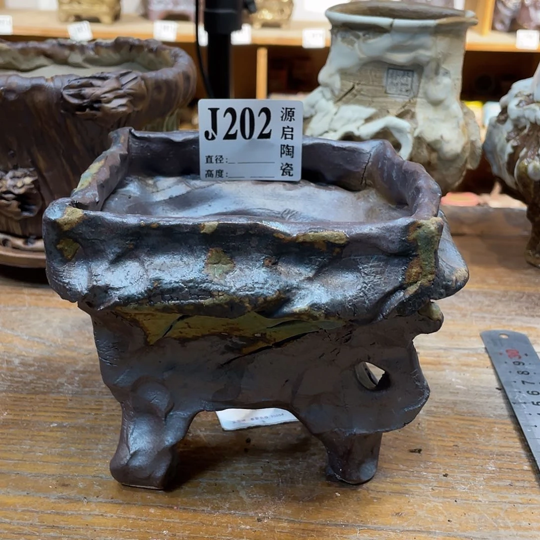 紫砂花盆景德镇陶瓷花盆202