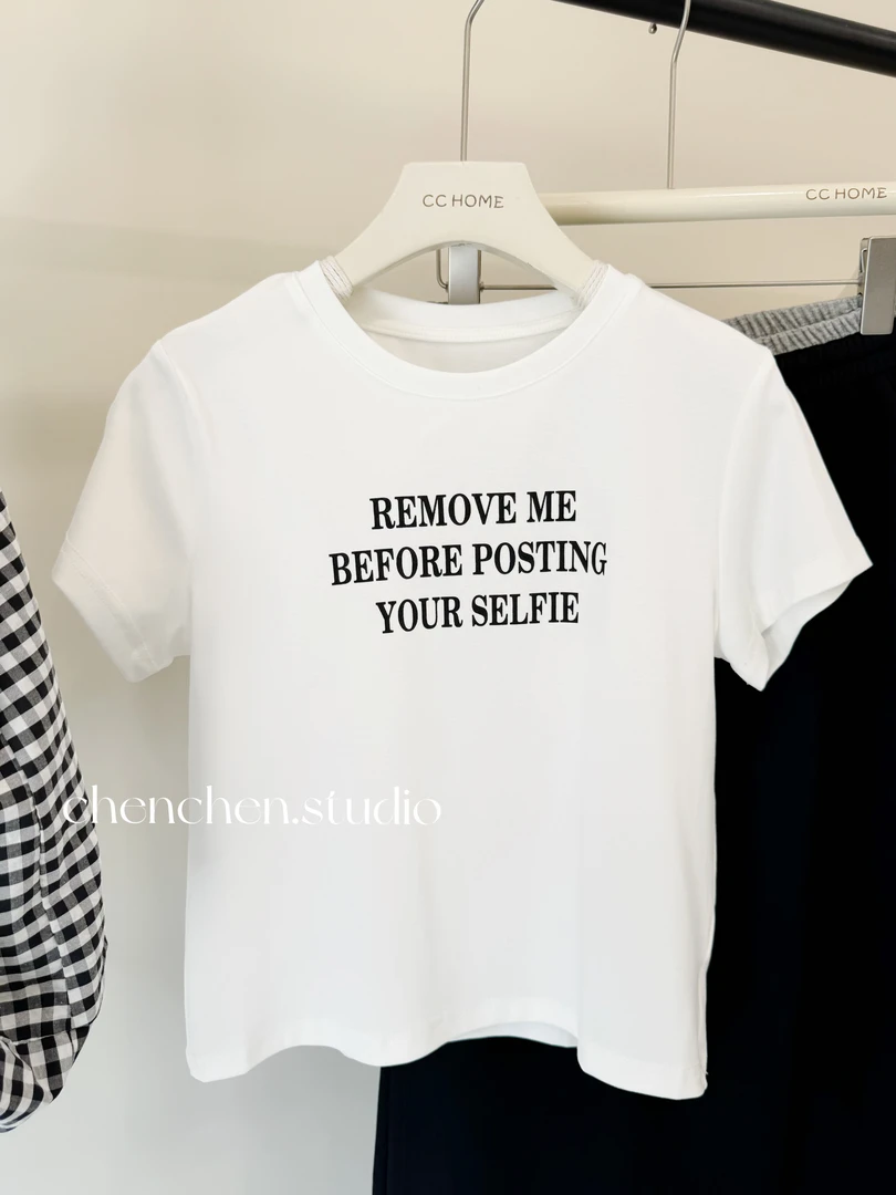 【简约字母短t】字母短袖圆领印花爵士风短袖T恤卡通时尚夏款白色