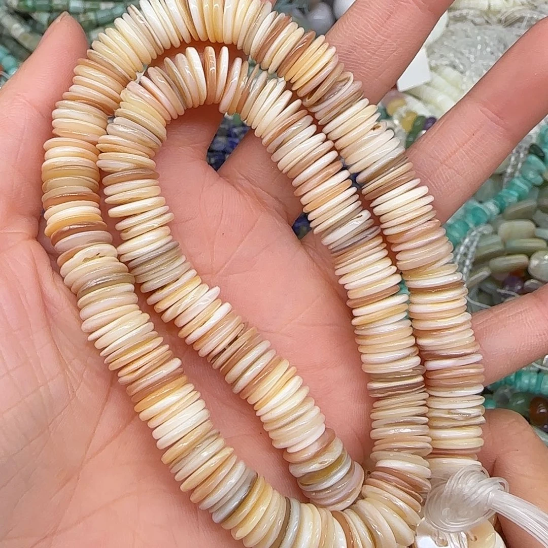 玛瑙/玉髓合金珠宝半成品贝壳10mm隔片一条