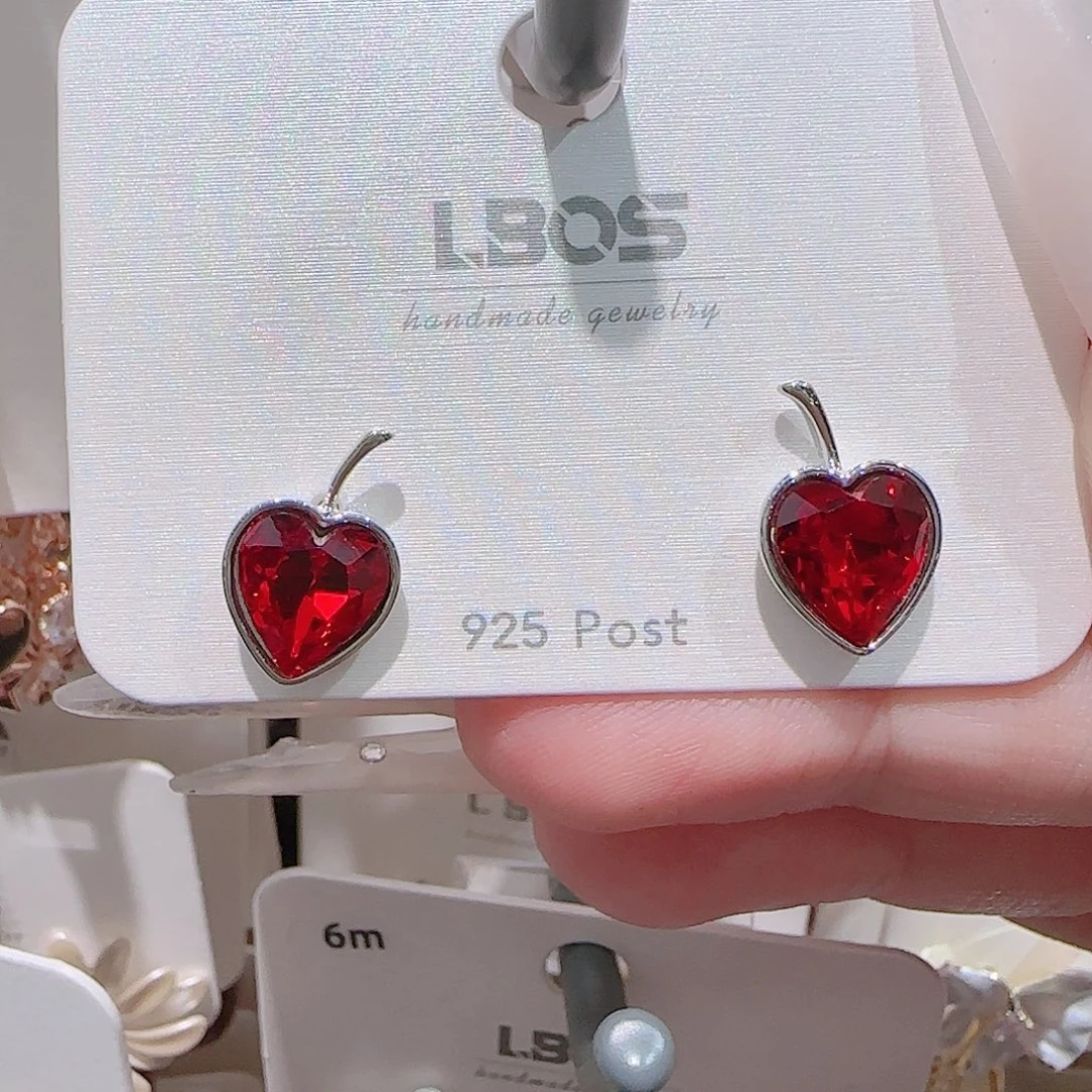 铜合金锆石925银耳环