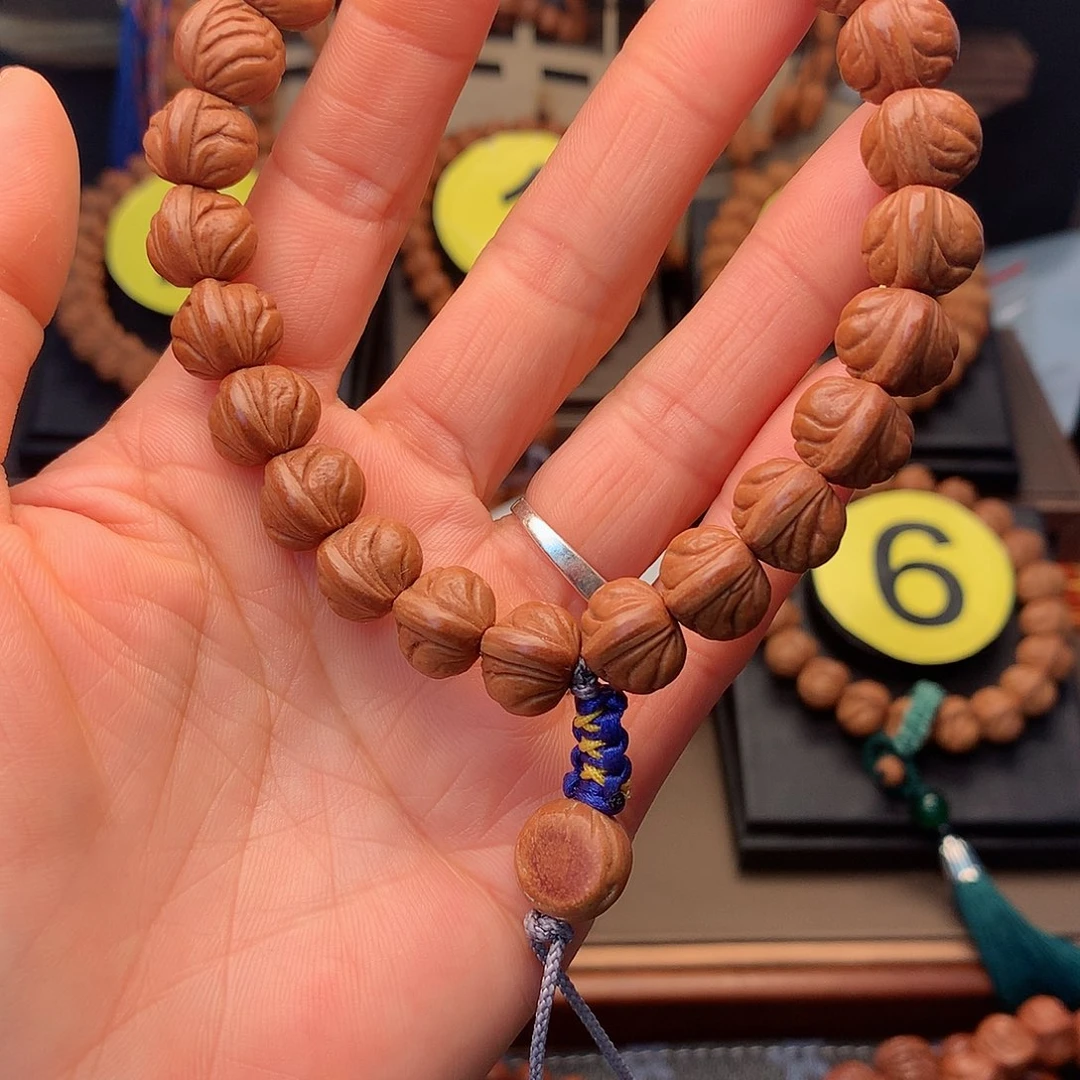 桃核手串8*8野生玉龙脊11