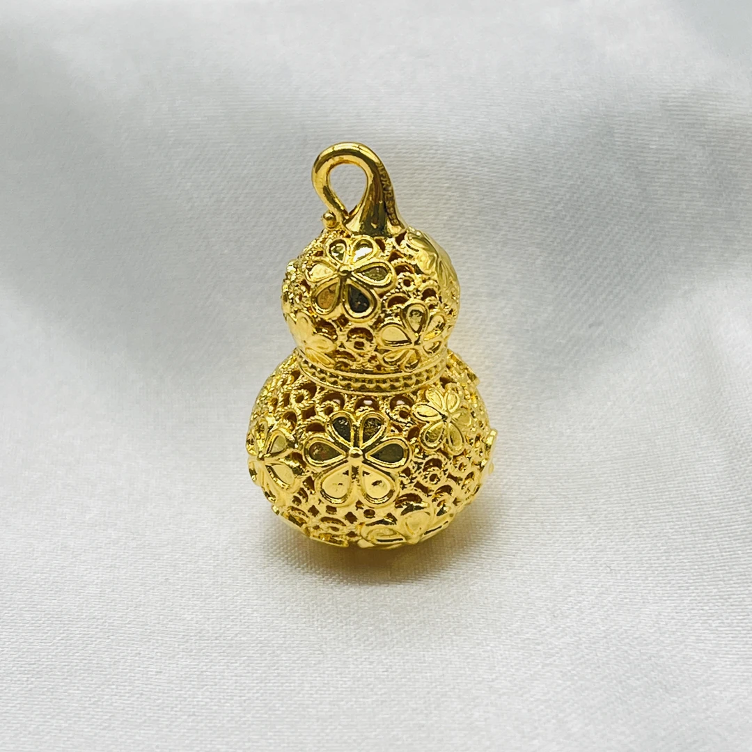 足金饰品/素金花丝桃花葫芦/1.25/1B5F1885/k