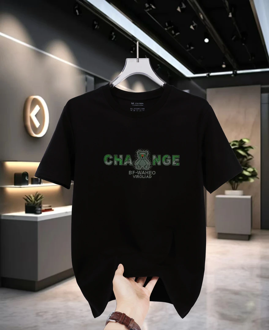 【100支液氨丝光长绒棉】夏季新款潮牌轻薄短袖大码圆领百搭休闲T恤