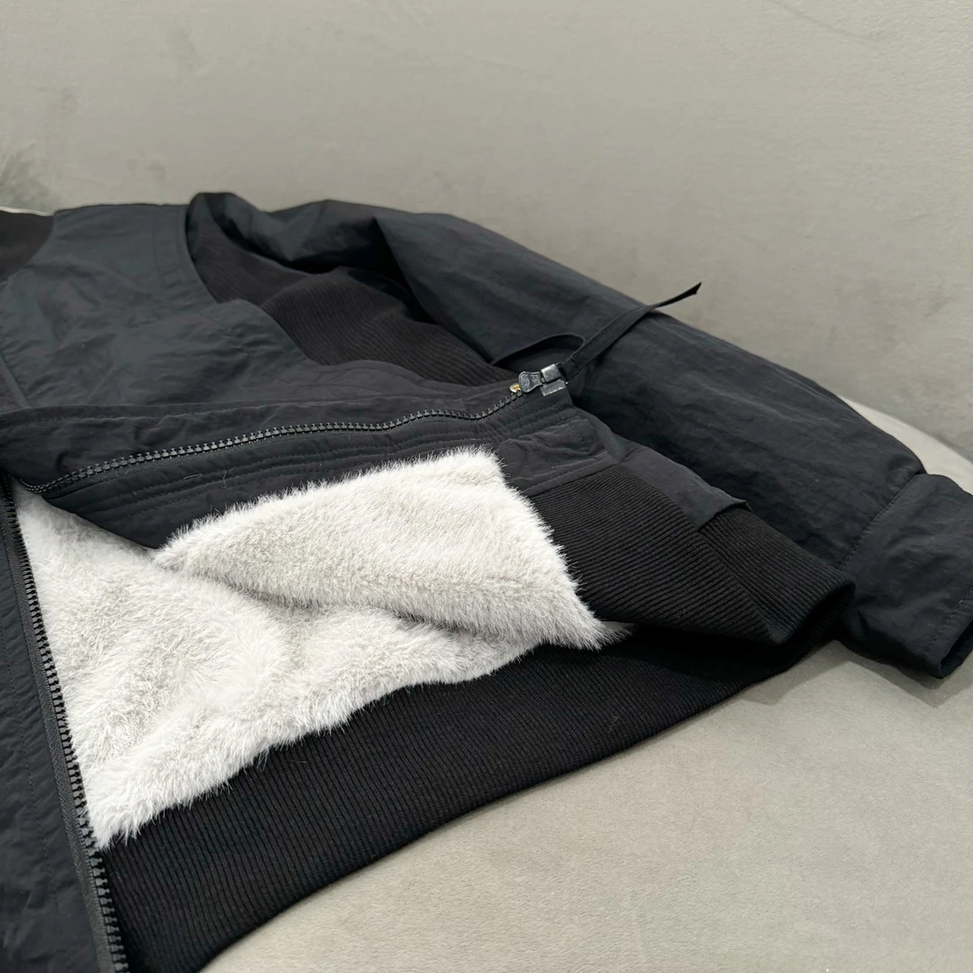 时尚户外日常通勤小众拼接冬季座山雕加绒夹克潮牌男士保暖外套