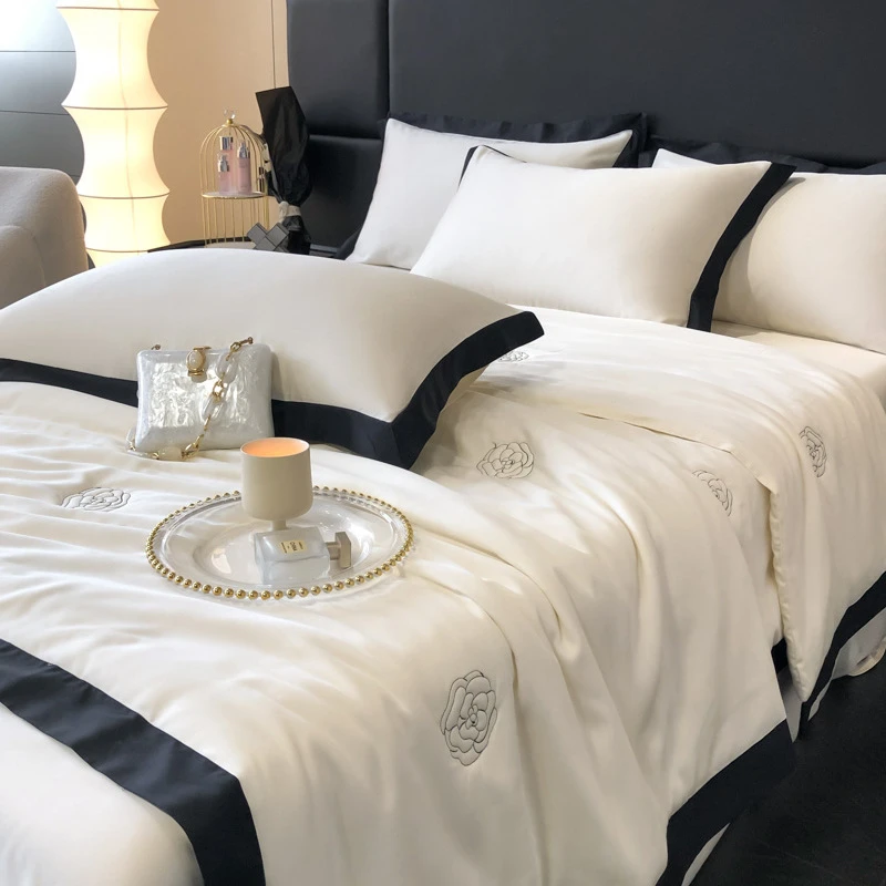 80s兰精天丝夏被四件套冰丝轻奢高级感双人空调被夏凉被2025新款