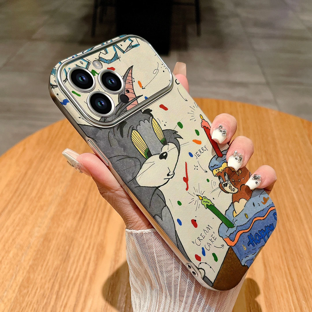猫和老鼠适用苹果17pro手机壳iPhone17新款16大视窗15防摔14外壳