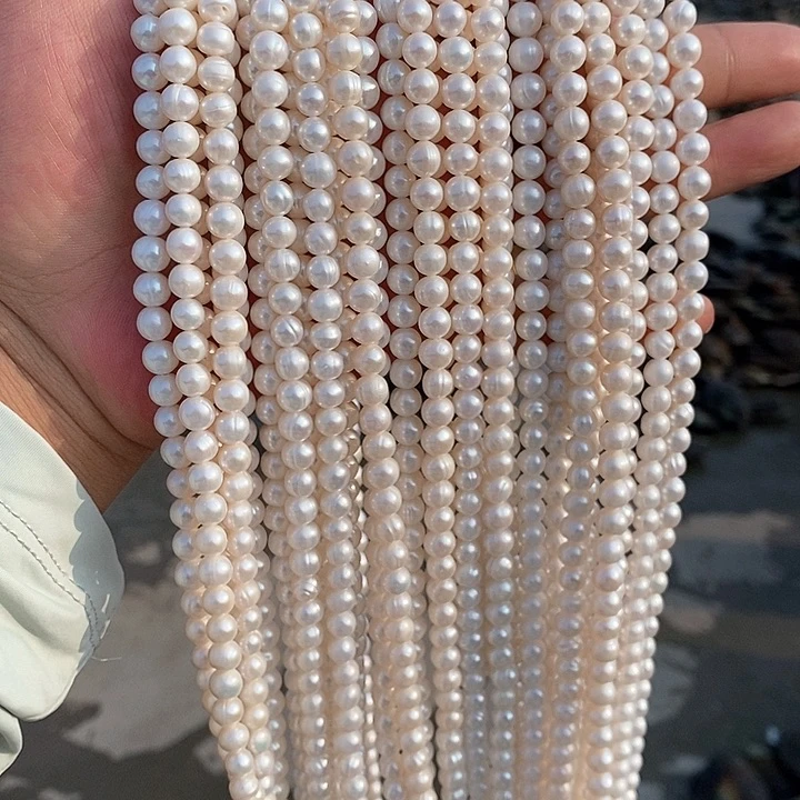 淡水珍珠银S925镶嵌颈饰7-8