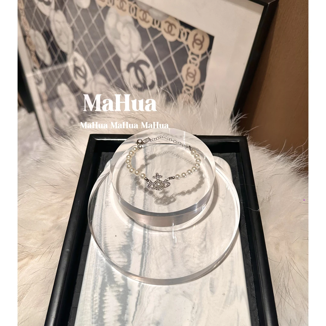 铜合金仿珍珠手链 P1836 气质轻奢贝珠手链