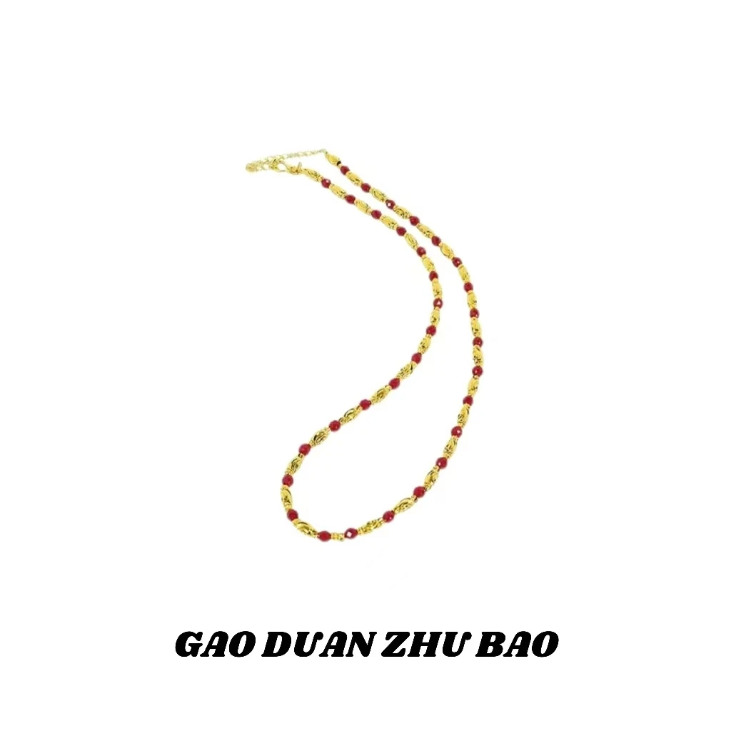 【梵总专属】BM-S120#天花板培育红宝石鸿运当头合金镶嵌项链